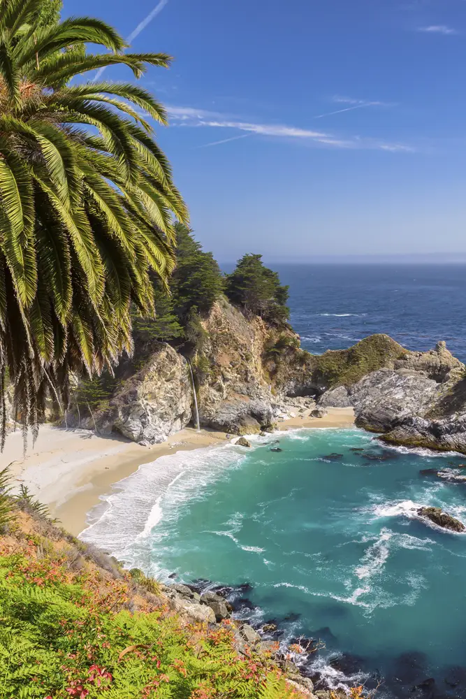 Poster 40x60cm im Hochformat, McWay Falls USA Kalifornien Strand & Meer