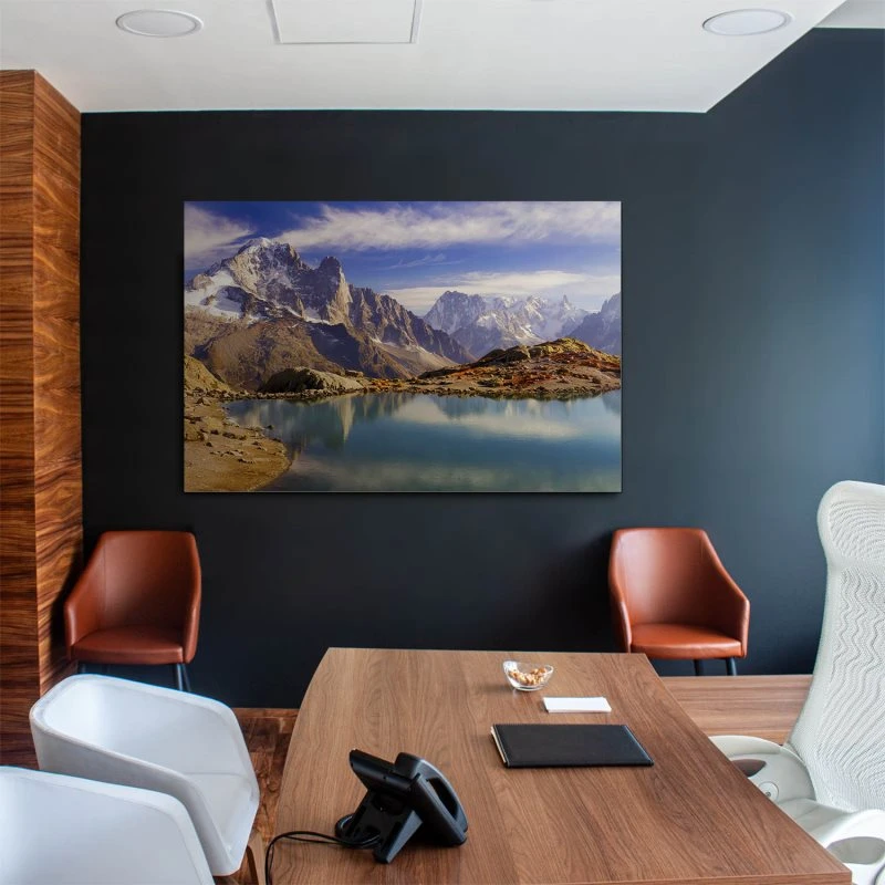 200x150cm großes Alu-Dibond Bild, Berge & Gebirge Crystal Lakes Franz. Alpen