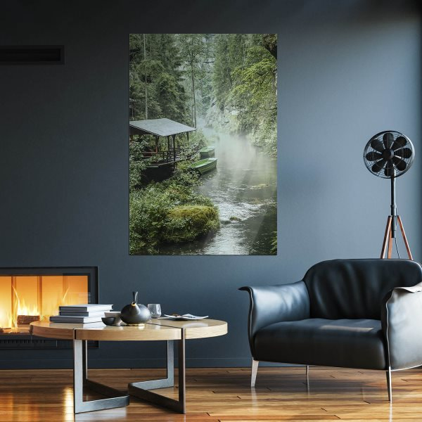 Poster Edmundsklamm Fluss, Gebirge, 70x100cm groß