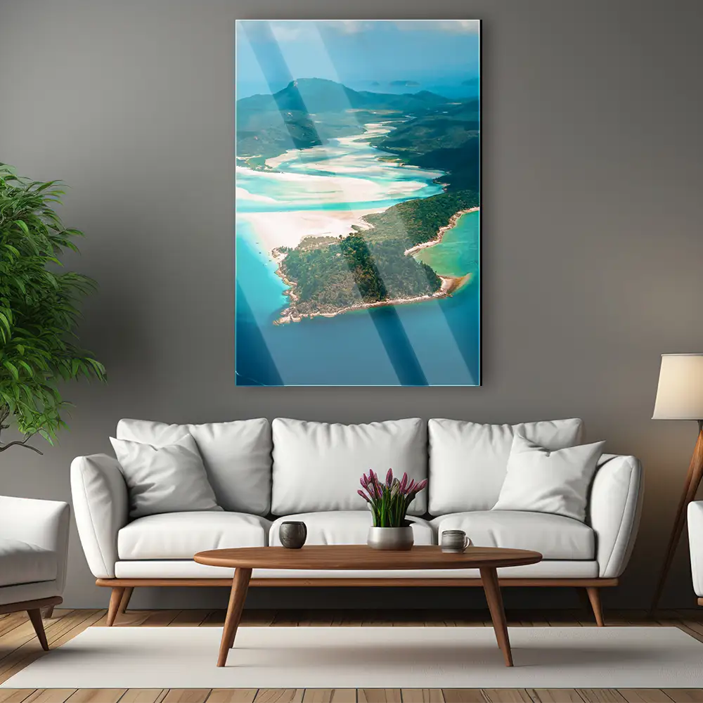 Strand & Meer im XXL Hochformat, Panorama Australien als Acrylglasbild 100x150cm