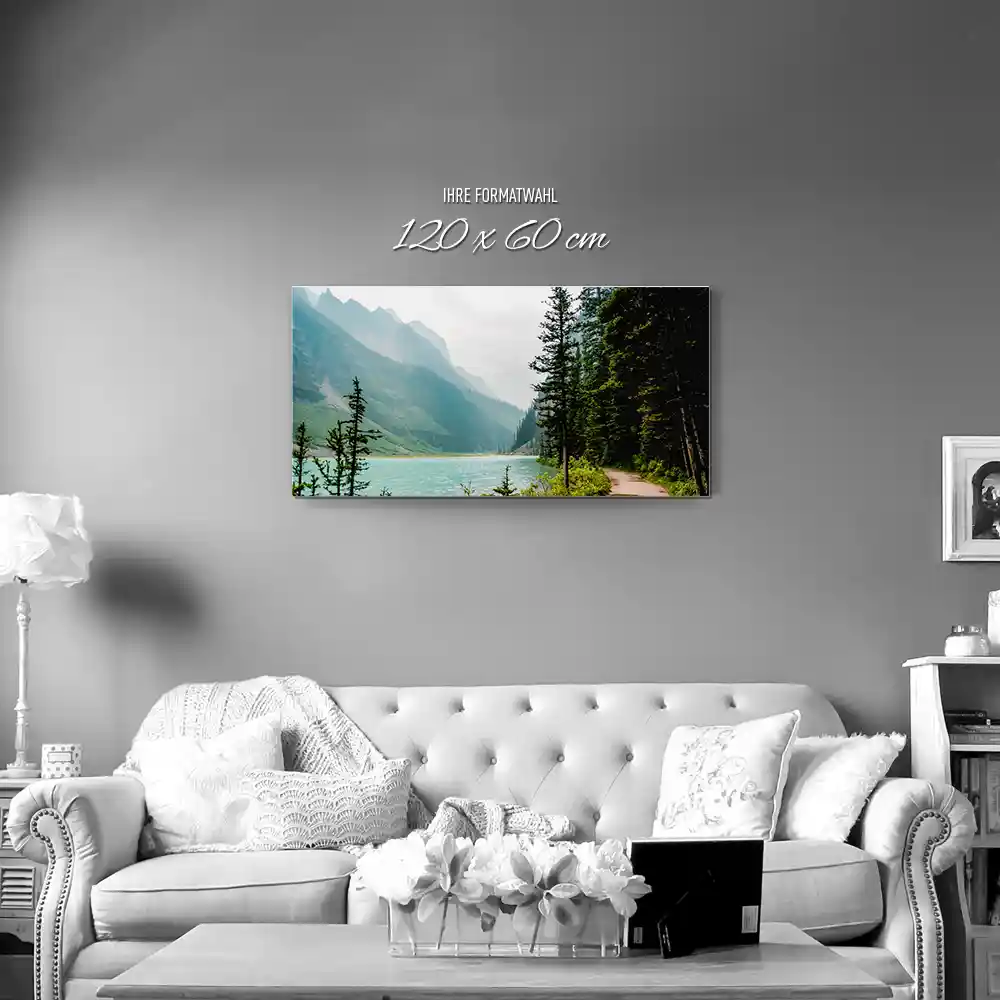 Flüsse & Seen Banff National Park Kanada als Alu-Dibond Bild 120x60cm