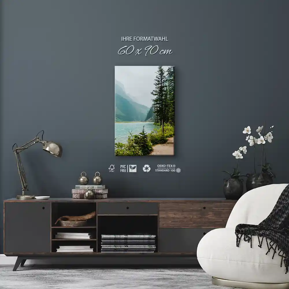 Keilrahmenbild Hochformat, Flüsse & Seen, Banff National Park Kanada 60x90cm groß