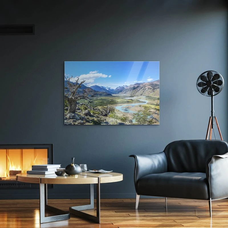 Berge & Gebirge Patagonien Flüsse als Acrylglasverbund Bild 160x120cm