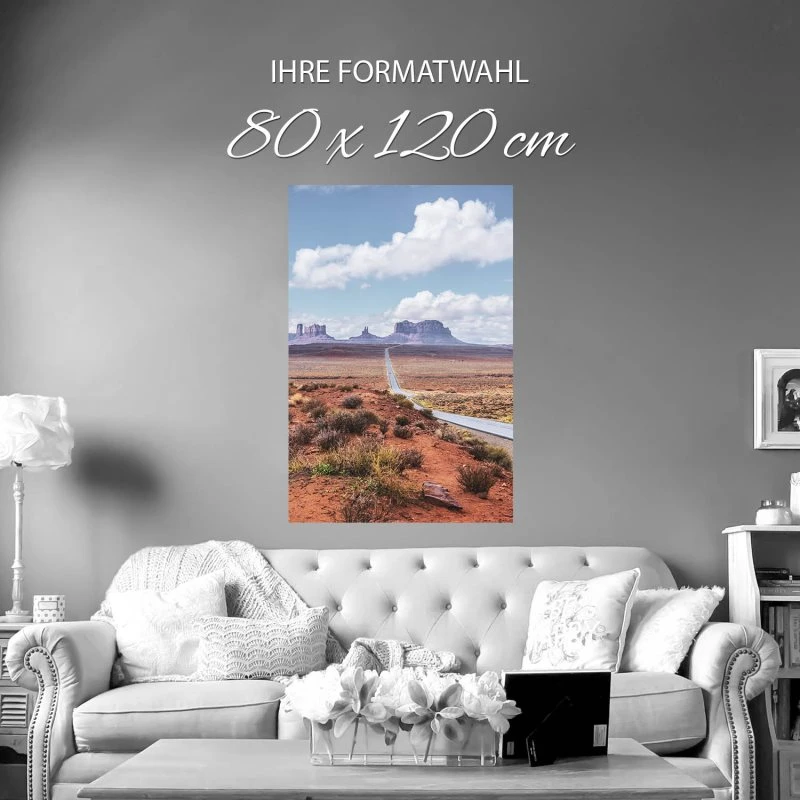 Poster 80x120cm Hochformat, Berge & Gebirge USA Monument Valley
