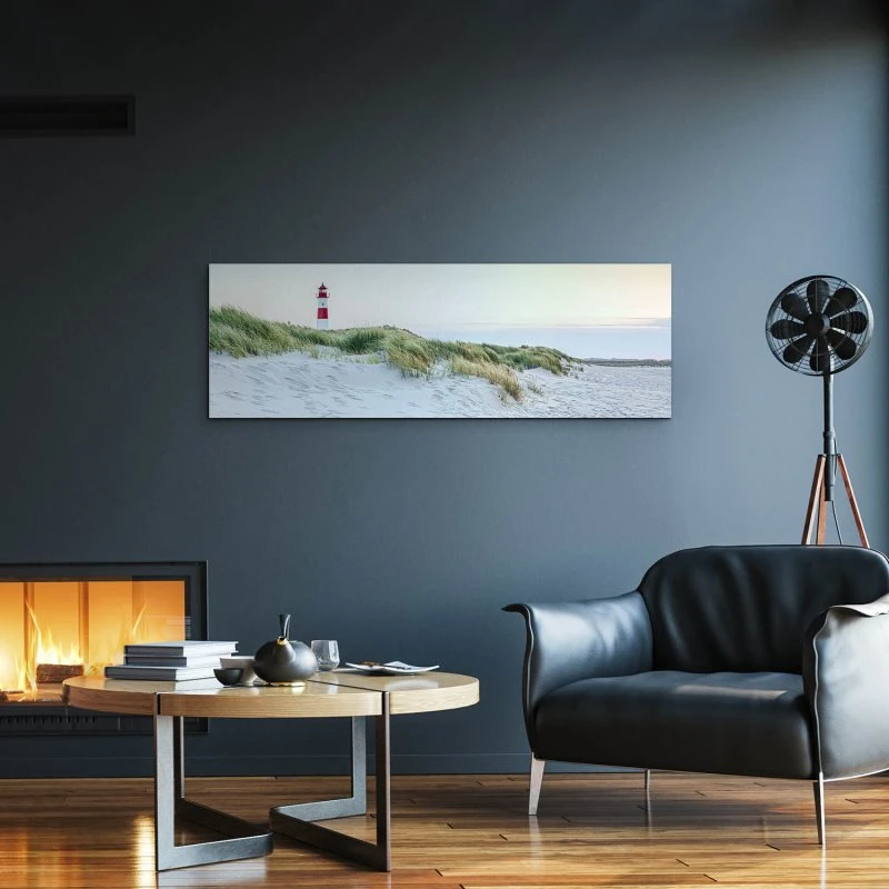 Alu-Dibond Bild 150x50cm groß Strand & Meer Leuchtturm List-Ost