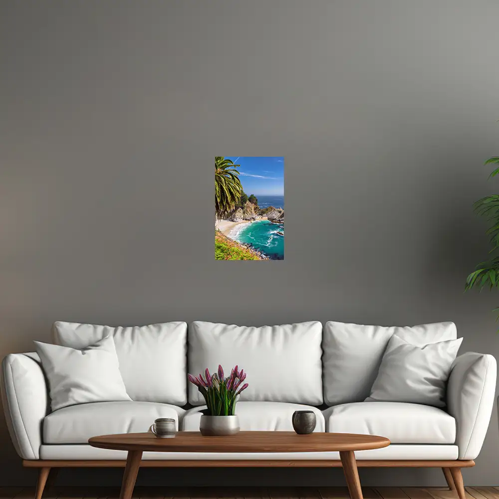 Poster 40x60cm im Hochformat, McWay Falls USA Kalifornien Strand & Meer