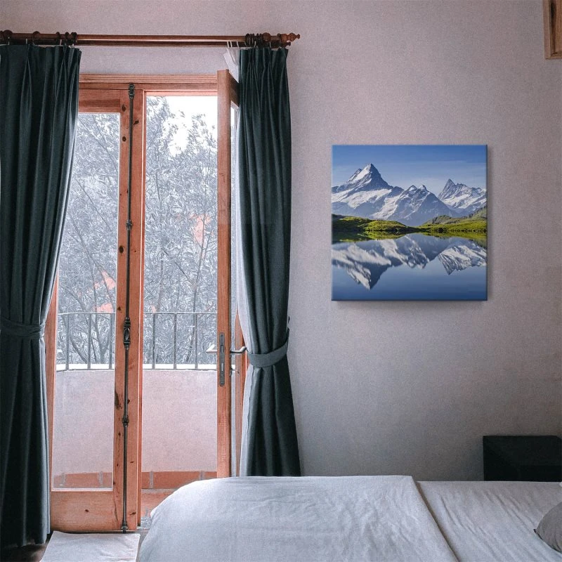 Berge & Gebirge Bachalpsee Schweiz als Leinwand Bild 30x30cm