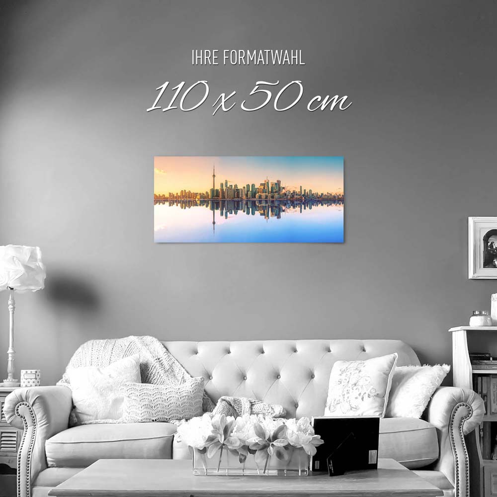 Skyline Toronto, Kanada als Poster 110x50cm