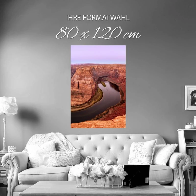 Poster 80x120cm Hochformat, Flüsse & Seen Horseshoe Bend Arizona USA