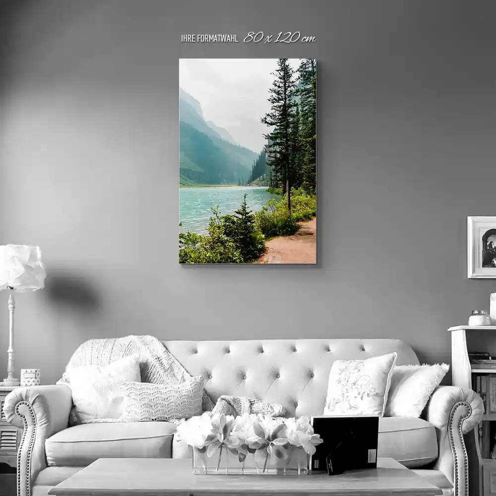 Alu-Dibond Bild im Hochformat, Flüsse & Seen Banff National Park Kanada 80x120cm