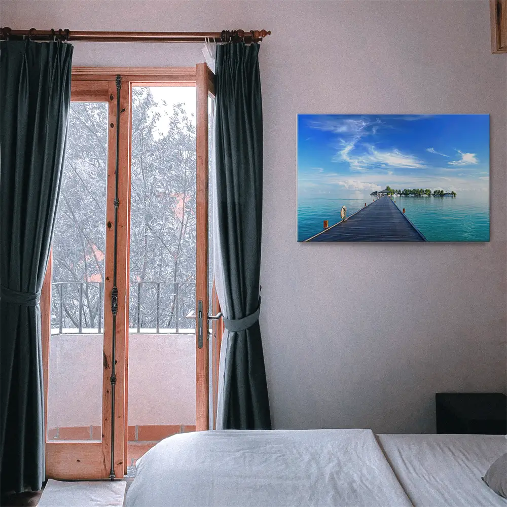 Leinwandbild Steg zur Insel, Strand & Meer 60x40cm