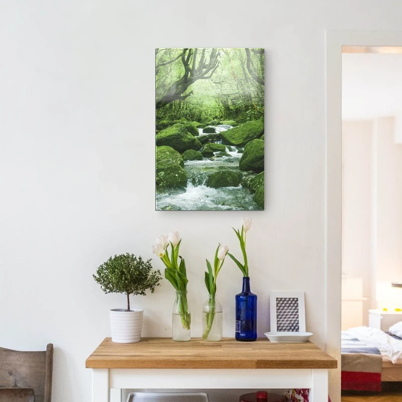 Flüsse & Seen Japan Waldbach im Hochformat als Acrylglasverbund Bild 40x60cm