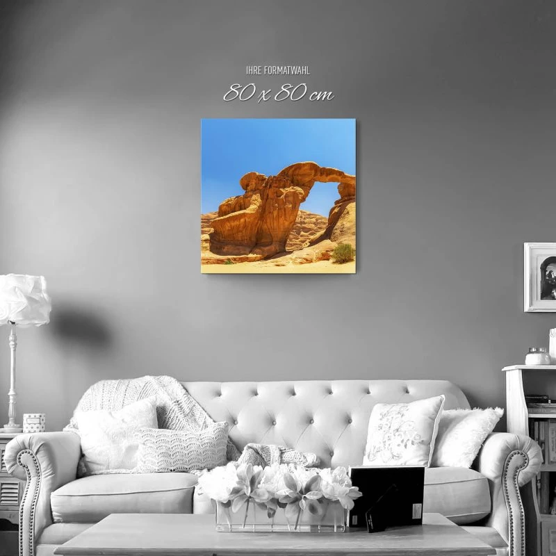 Berge & Gebirge Wadi Rum Wüste als Alu-Dibond Bild 80x80cm