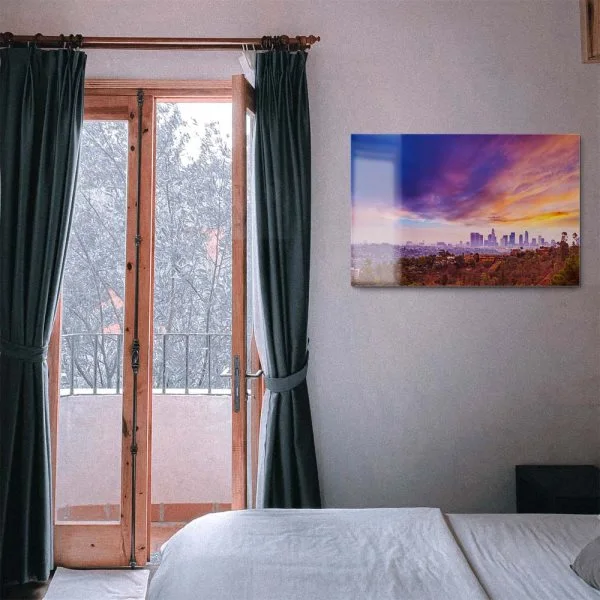 Skyline Los Angeles hills als Acrylglasverbund Bild 100x75cm