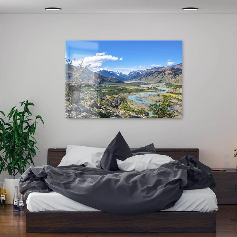 200x150cm großes Acrylglasbild, Berge & Gebirge Patagonien Flüsse