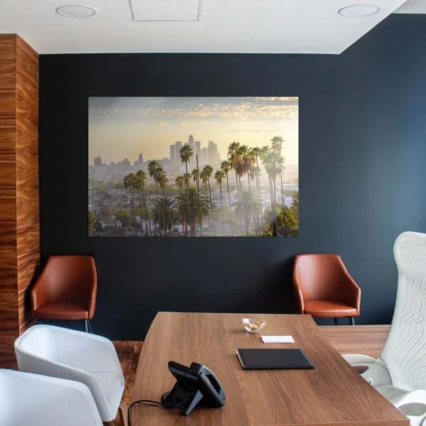 WandPoster Skyline Los Angeles Palmen, 50x50cm