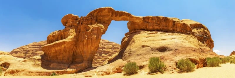 Berge & Gebirge Wadi Rum Wüste als Leinwand Bild 150x50cm