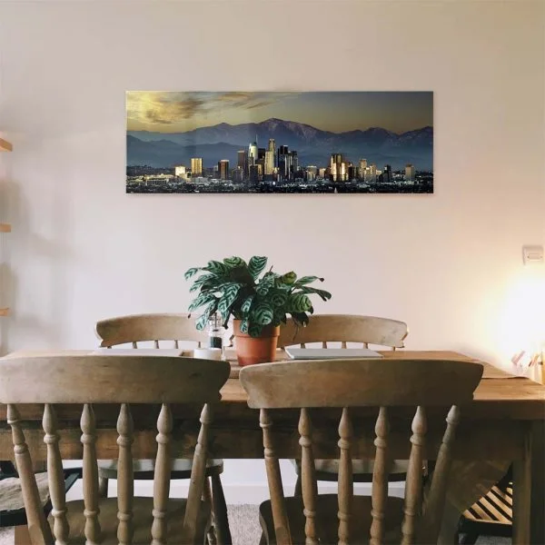 Skyline Los Angeles by night als Acrylglas Bild 120x60cm