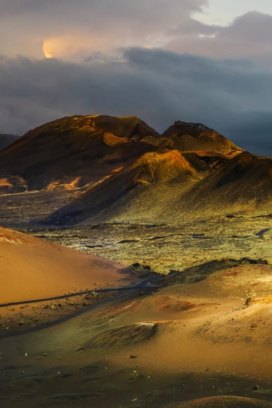 Poster 40x60cm im Hochformat, Lanzarote Spanien Berge & Gebirge