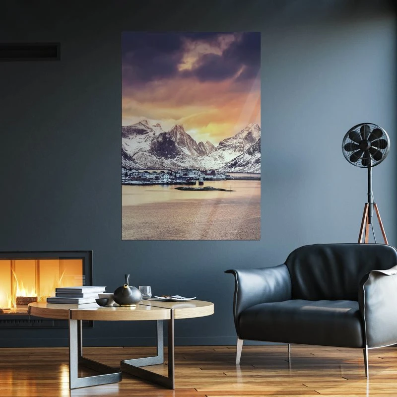 Poster Winter in Norwegen Berge & Gebirge, 70x100cm groß