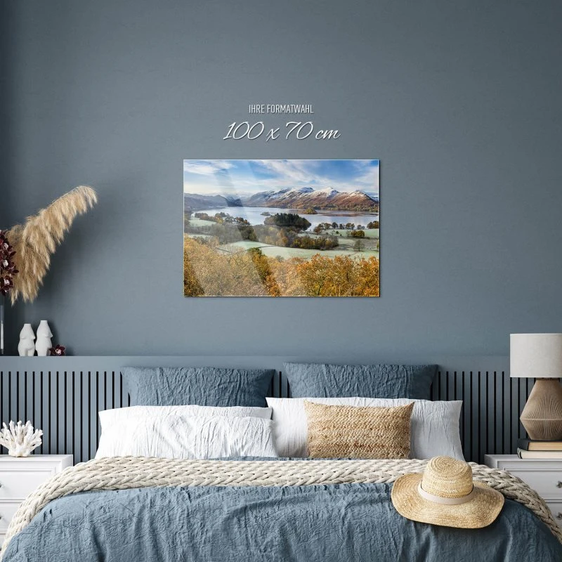 Berge & Gebirge Derwent Water England als Acrylglasverbund Bild 100x70cm