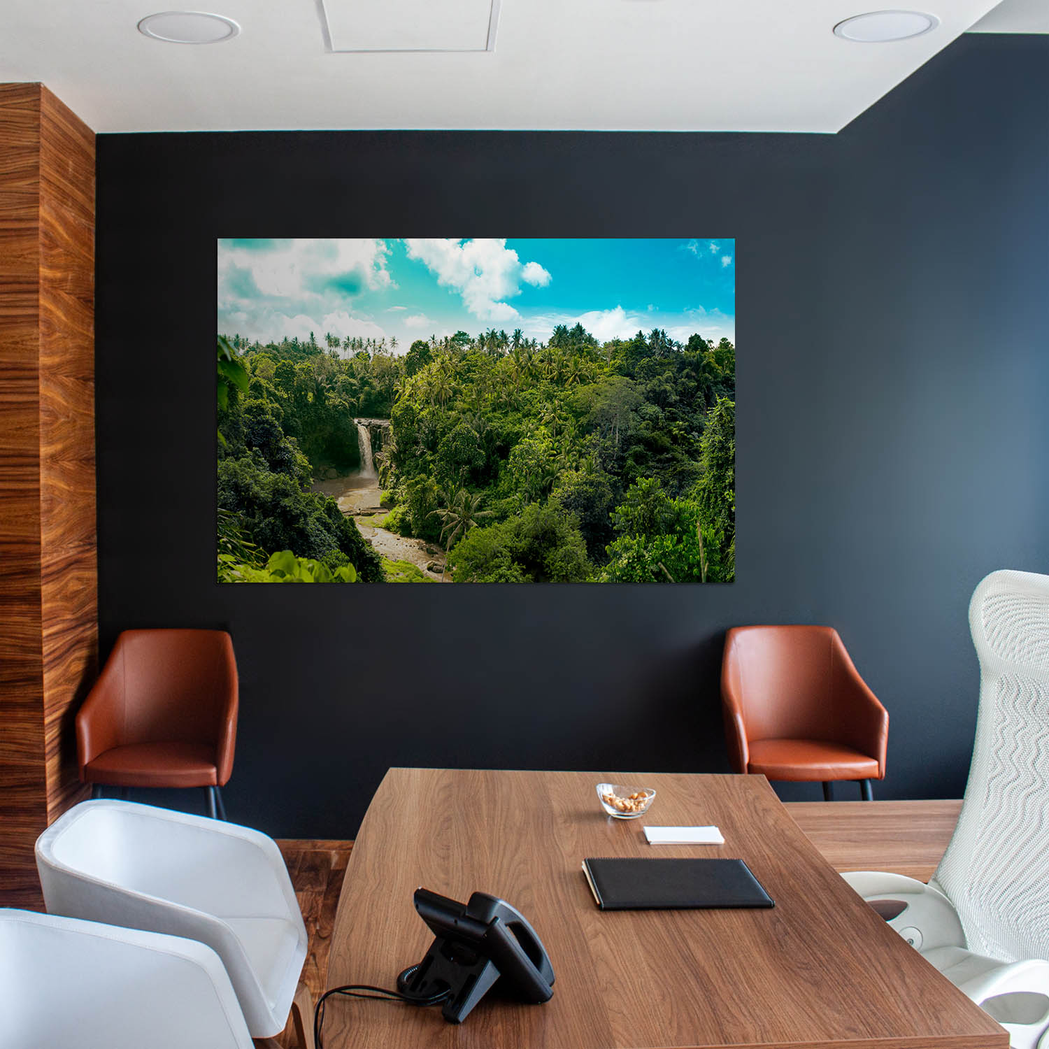 Dschungel Wasserfallpanorama als Poster 110x50cm