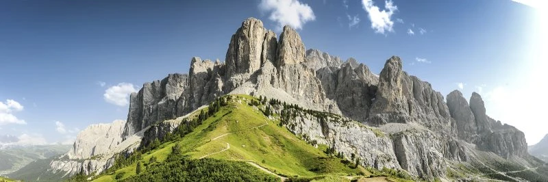 Keilrahmenbild 150x50cm, Berge & Gebirge Dolomiten Panorama