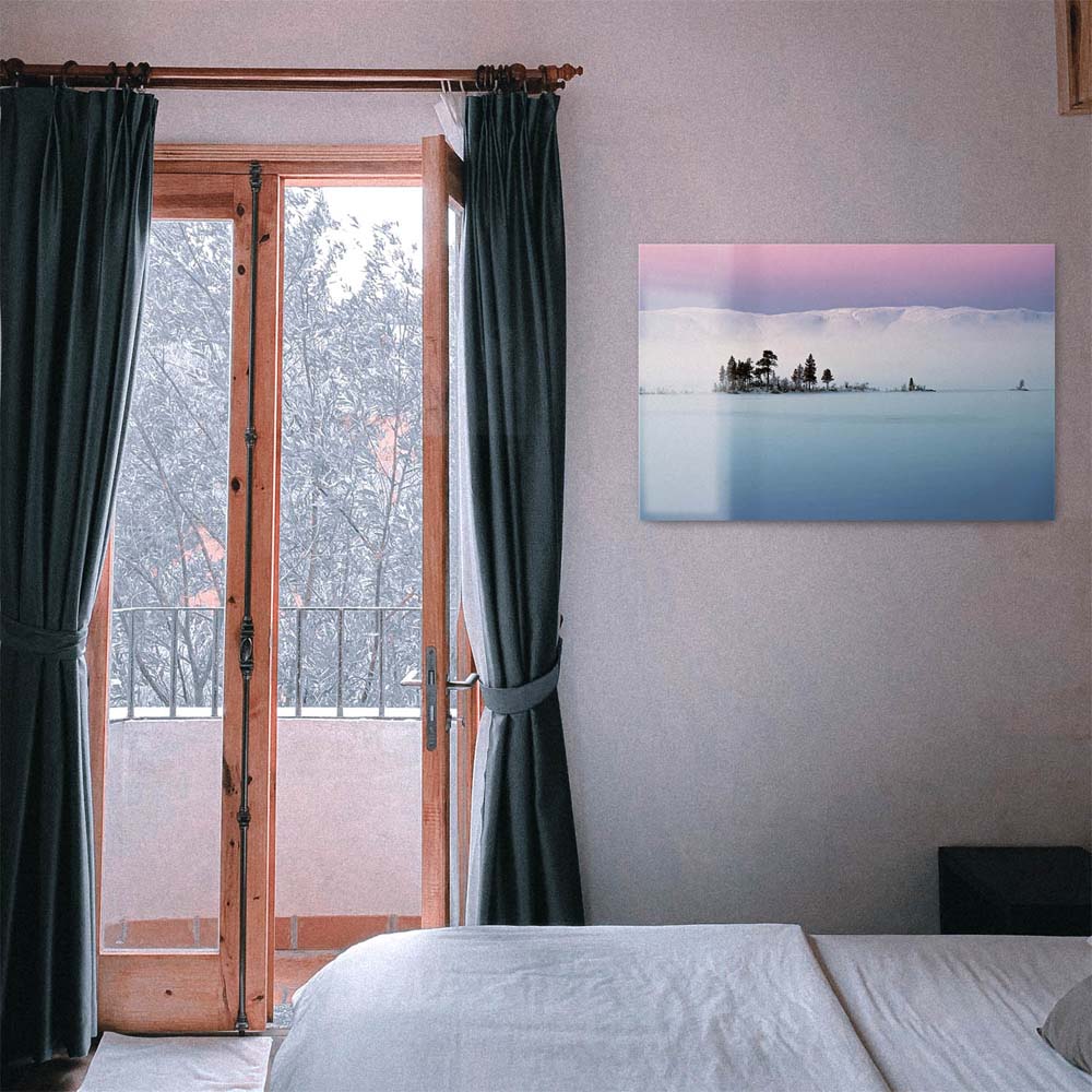 Acrylglasbild Eis & Schnee, Arktischer Winter in Norwegen, 110x50cm groß