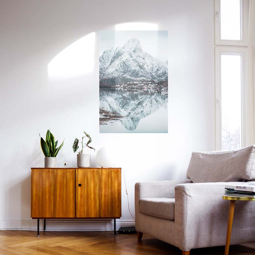 WandPoster Berge & Meer Lofoten Norwegen, 50x50cm