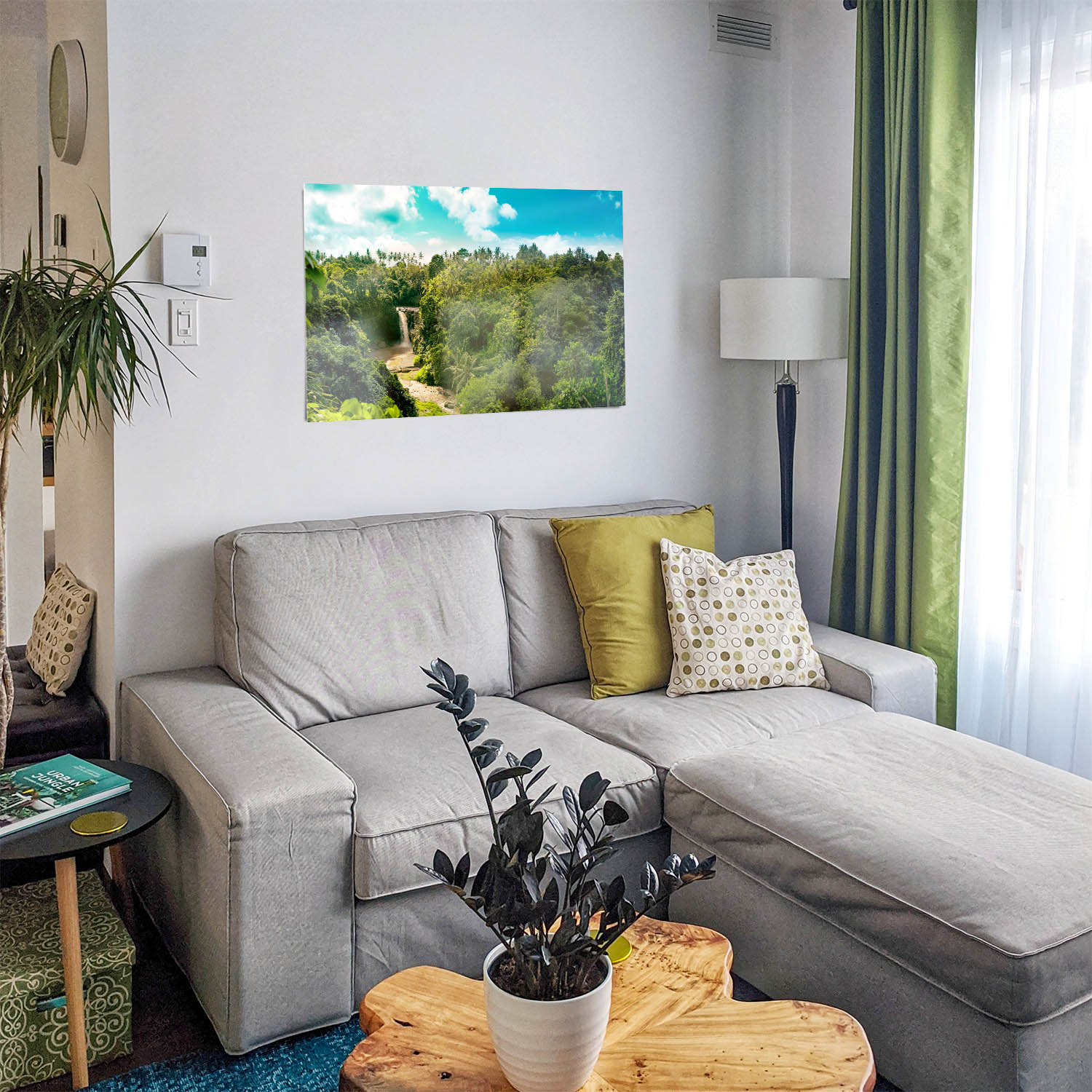 WandPoster Dschungel Wasserfallpanorama, 50x50cm