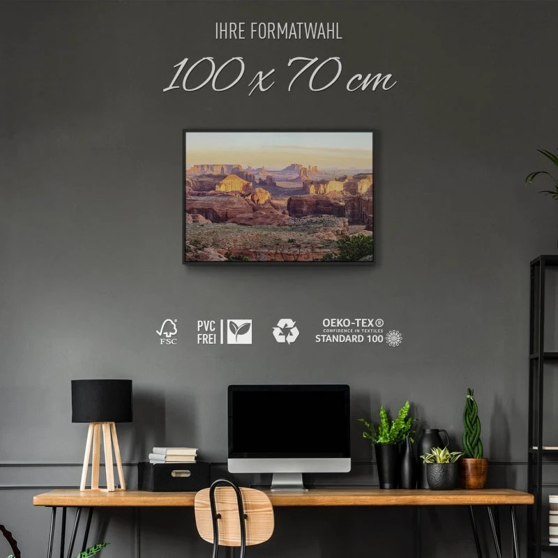 Berge & Gebirge Grand Canyon USA II im schwarzen Bilderrahmen, 100x70cm