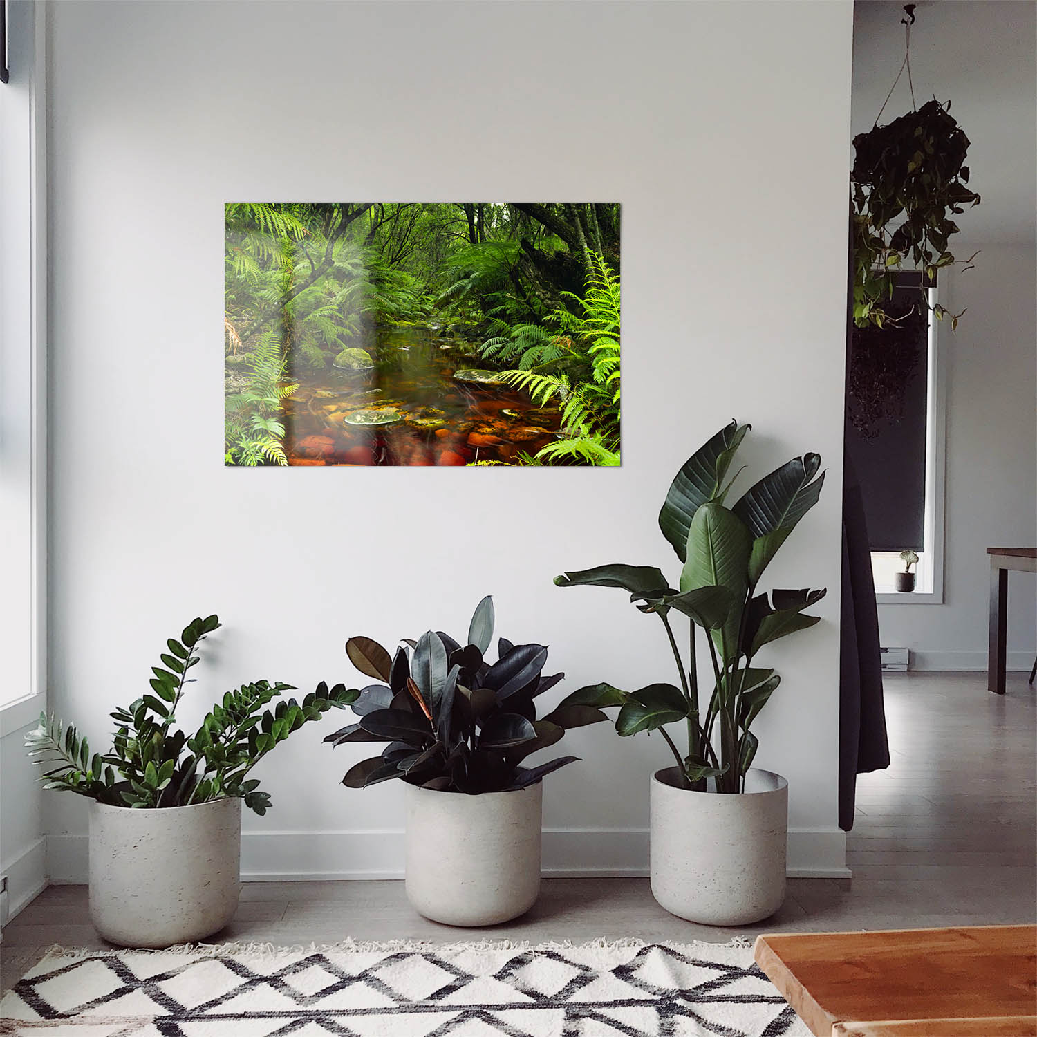 WandPoster Wald & Bäume Wasserlauf, 50x50cm