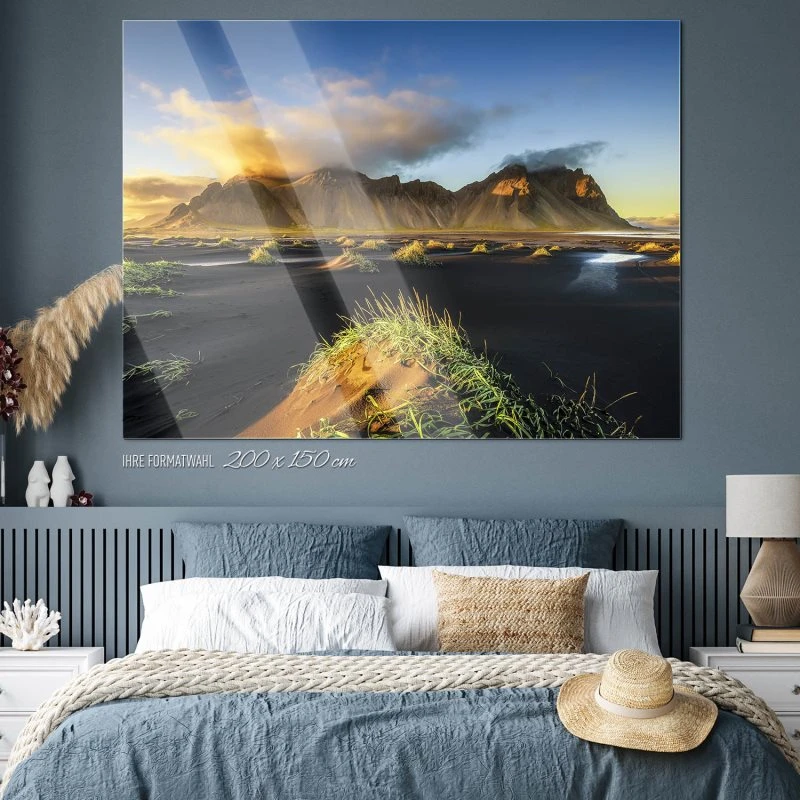 Berge & Gebirge Vestrahorn Island als Acrylglasverbund Bild 200x150cm