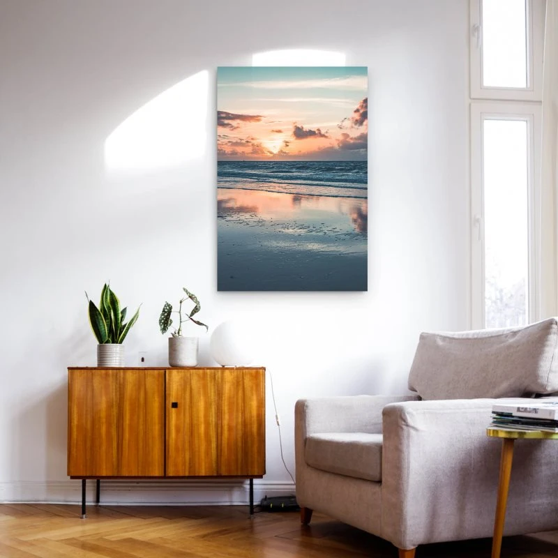Poster Sonnenuntergang Nordsee Strand & Meer, 70x100cm groß