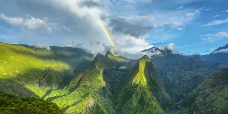 Berge & Gebirge Cap Noir Insel Reunion als Alu-Dibond Bild 120x60cm