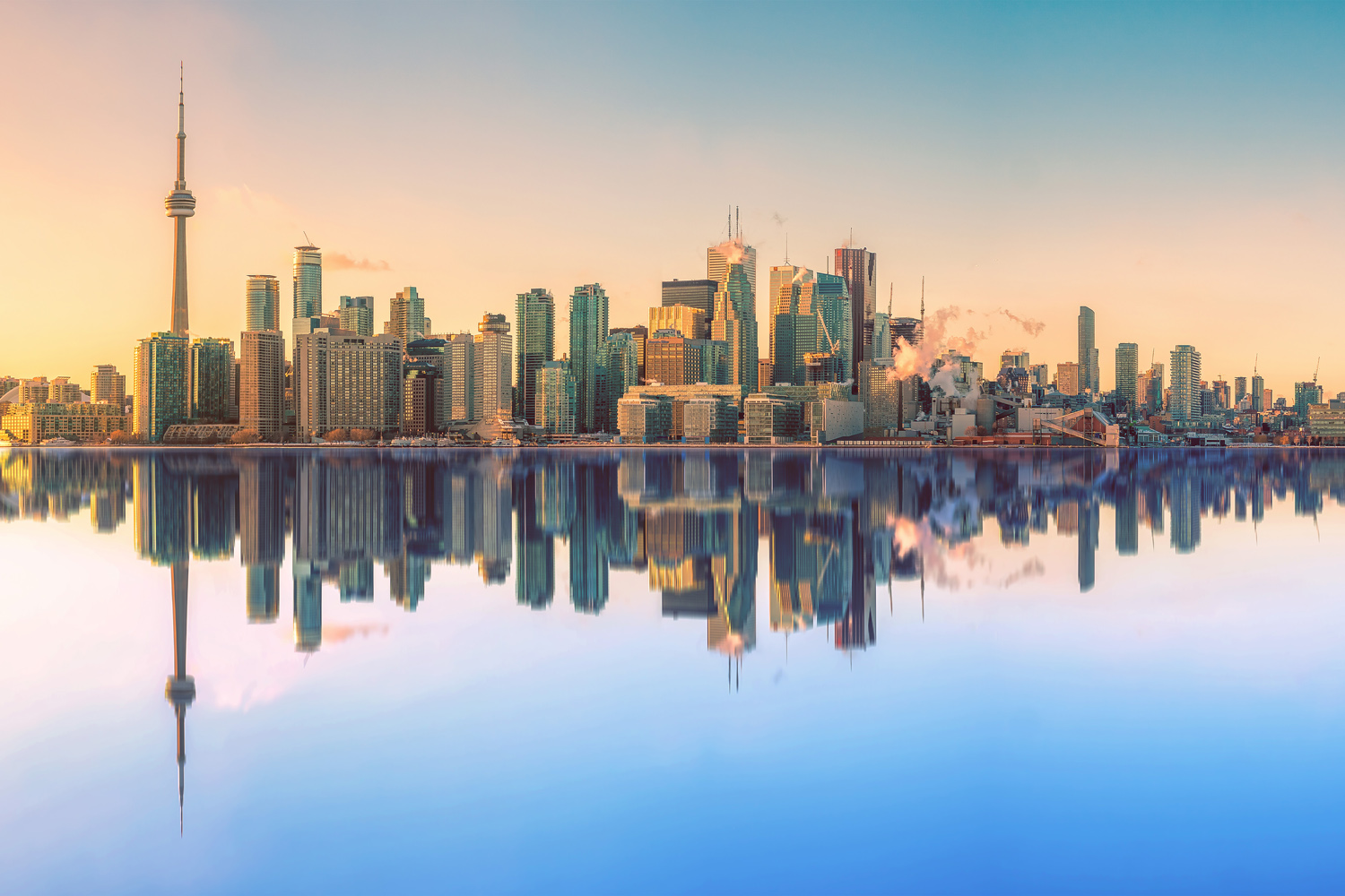 Poster 90x60cm groß, Skyline Toronto, Kanada