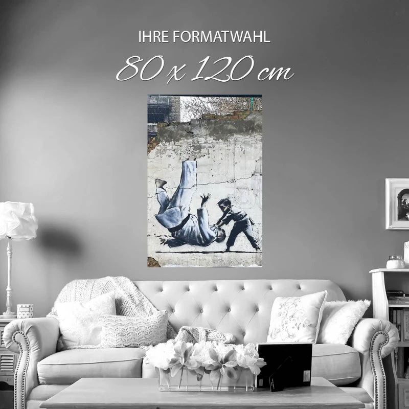 Poster 80x120cm Hochformat, Banksy Ukraine Judo