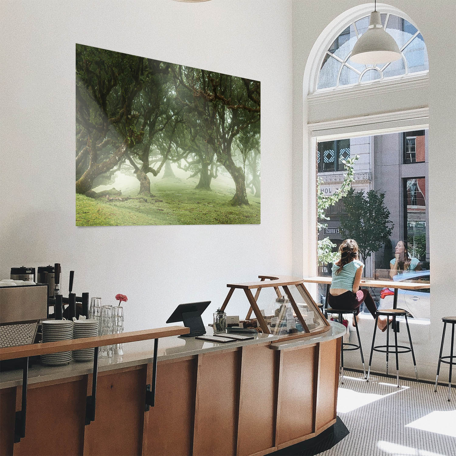 Großformat WandPoster Wald & Bäume Nebel Gestalten, 180x90cm