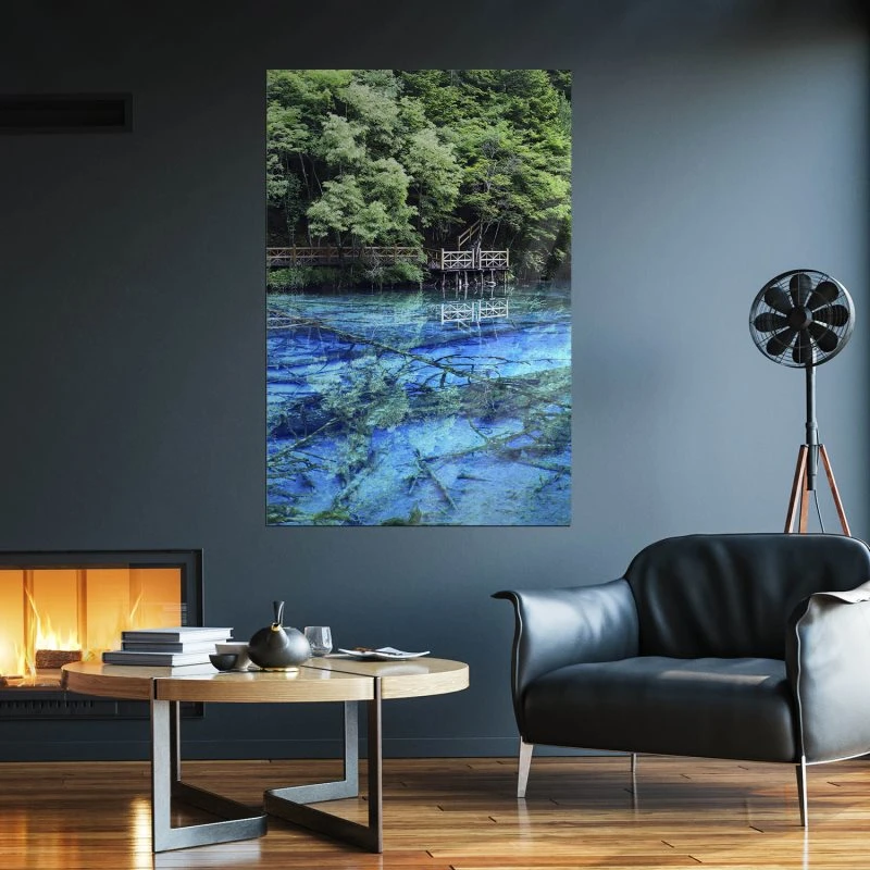 Poster China Jiuzhaigou  Flüsse & Seen, 70x100cm groß