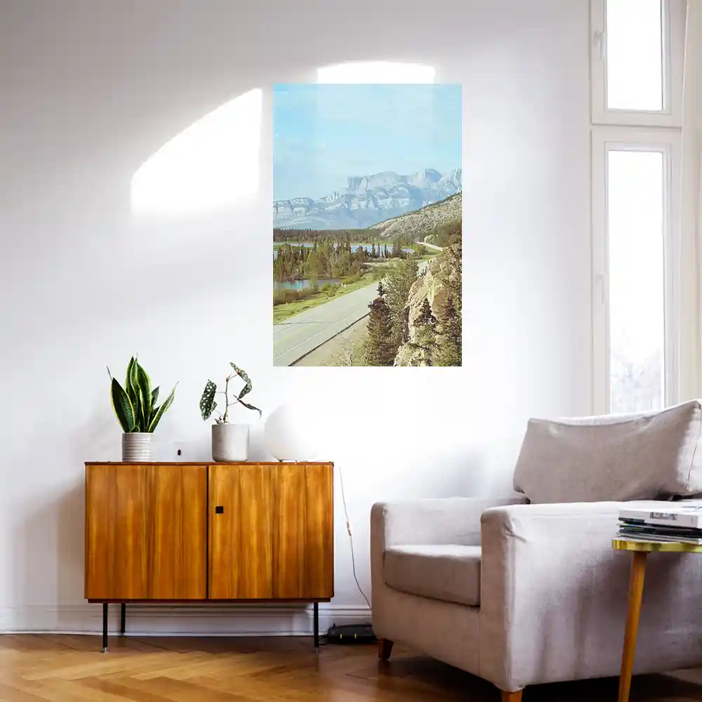 Poster 40x60cm im Hochformat, Trans Canada Highway Flüsse & Seen