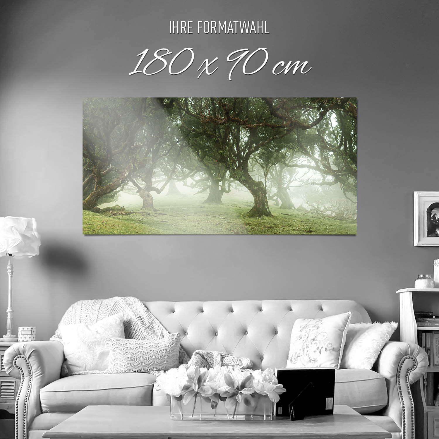 Großformat WandPoster Wald & Bäume Nebel Gestalten, 180x90cm