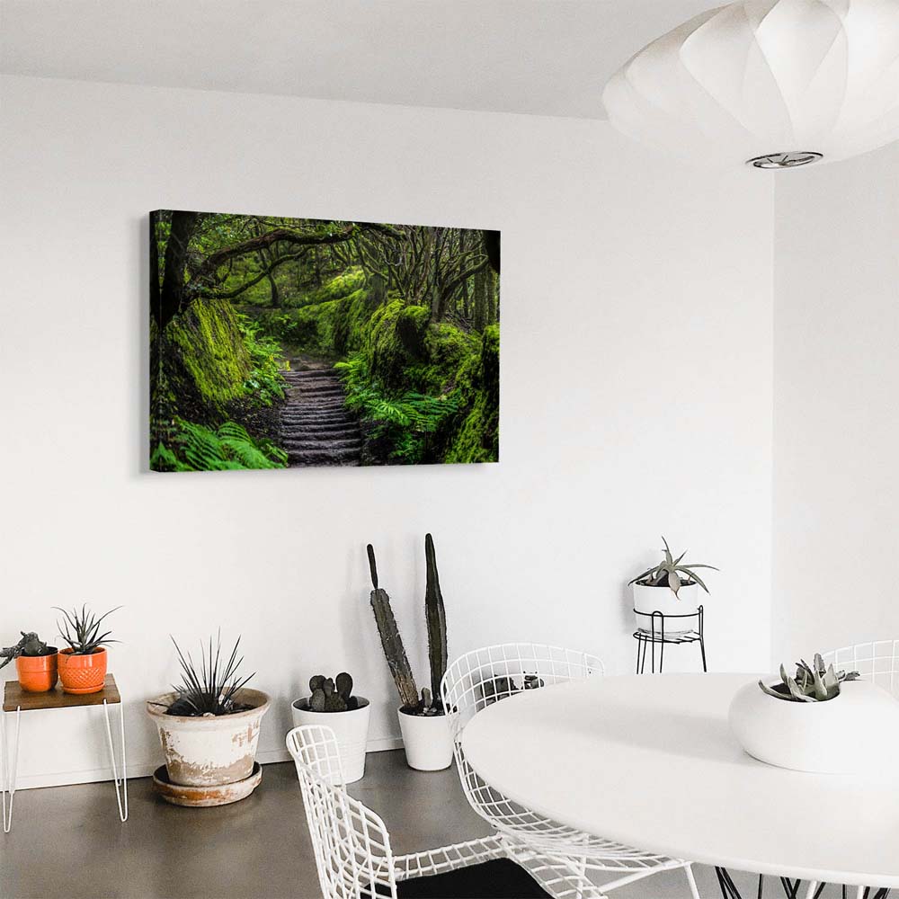 Leinwandbild Hochformat XXL 100x150cm, Teneriffa Anaga Regenwald