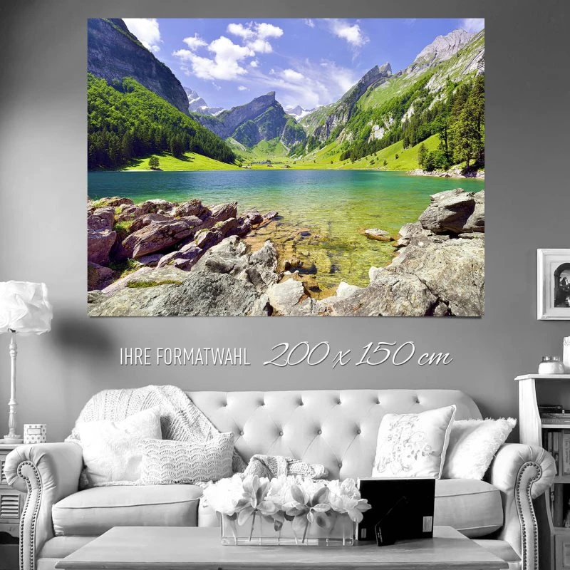 XXL Poster 200x150cm Berge & Gebirge Seealpsee Alpen