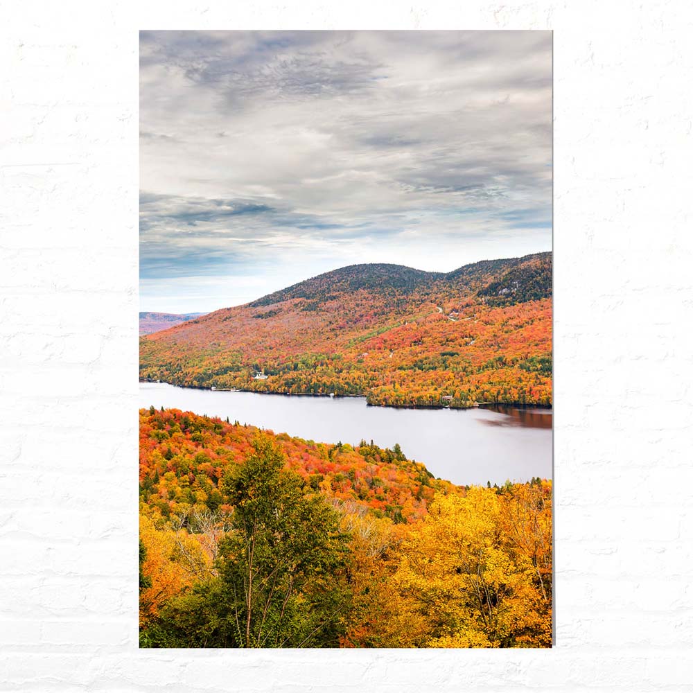 Poster 80x120cm Hochformat, Wald & Bäume Indian Summer, Québec, Kanada