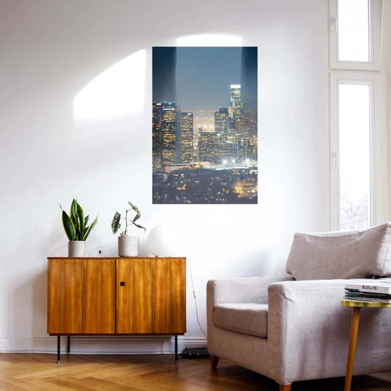 WandPoster Skyline Los Angeles Nachts, 50x50cm