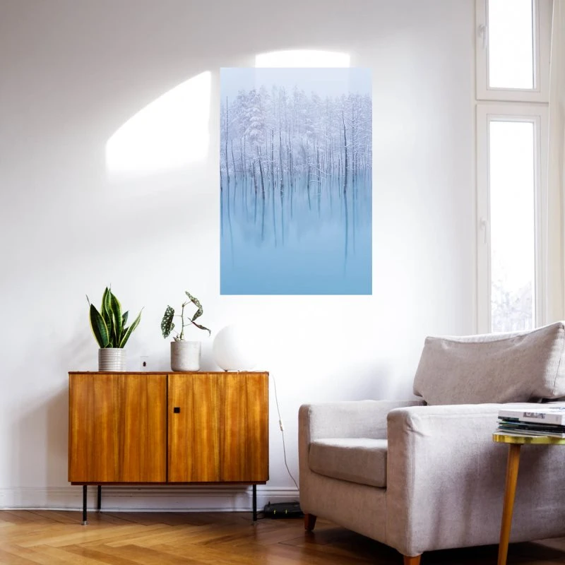 Poster 40x60cm im Hochformat, Vereist Flüsse & Seen
