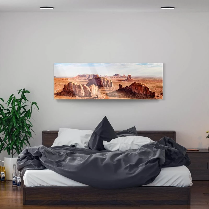 Berge & Gebirge Monument Valley USA als Acrylglasverbund Bild 150x50cm