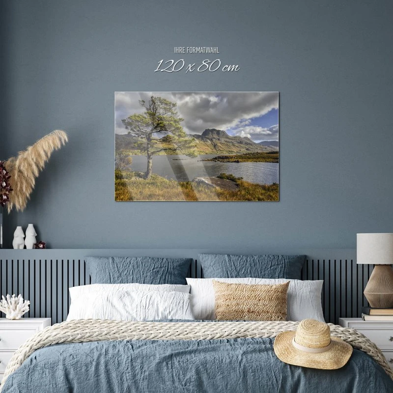 Berge & Gebirge Slioch Schottland Loch Maree als Acrylglasverbund Bild 120x80cm