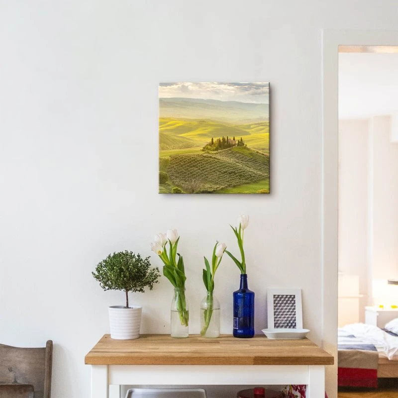 Landschaft Toskana, Italien als Leinwand Bild 80x80cm