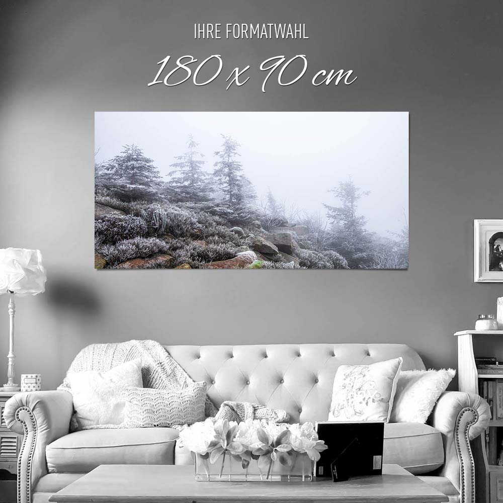 Großformat Poster Wald & Bäume Schwarzwald Frost, 180x90cm
